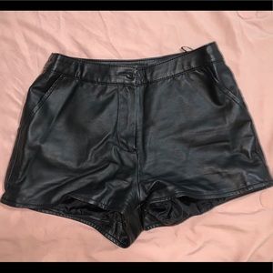 Faux leather forever 21 shorts